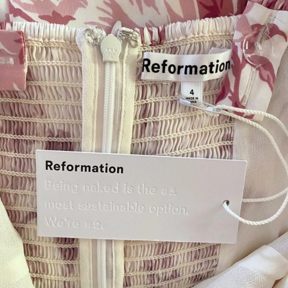 NEW Reformation Silk Earl Dress Crista 4 - Picture 11 of 13